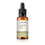 Eyedropper-top tincture bottle containing 1 fluid ounce (30 milliliters) of Hawthorn Berry (Shan Zha) by root + spring.