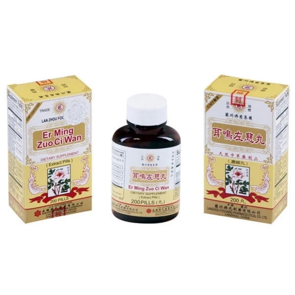 Bottle of 200 herbal supplement extract pills. Text is written in english and chinese.