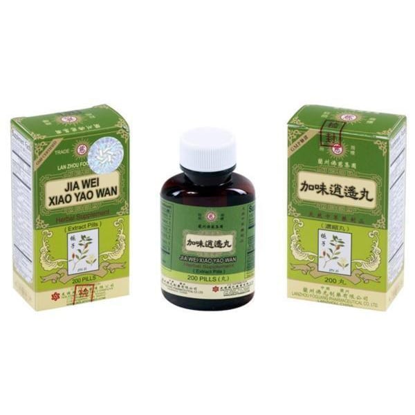 Bottle of 200 herbal supplement extract pills, with english and chinese text.