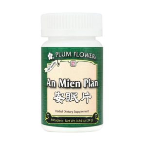 Bottle of 84 tablets of herbal dietary supplement, net weight 0.84 ounce, or 24 grams. Text is written in english and chinese.