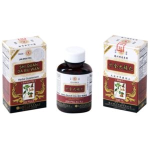 Bottle of 200 herbal supplement extract pills. Text is written in english and chinese.